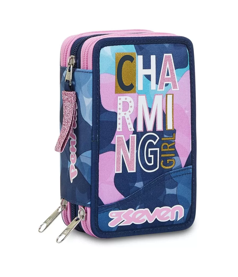Astucci | Seven Astuccio 3 Zip Pen Pad ® - Charming Girl