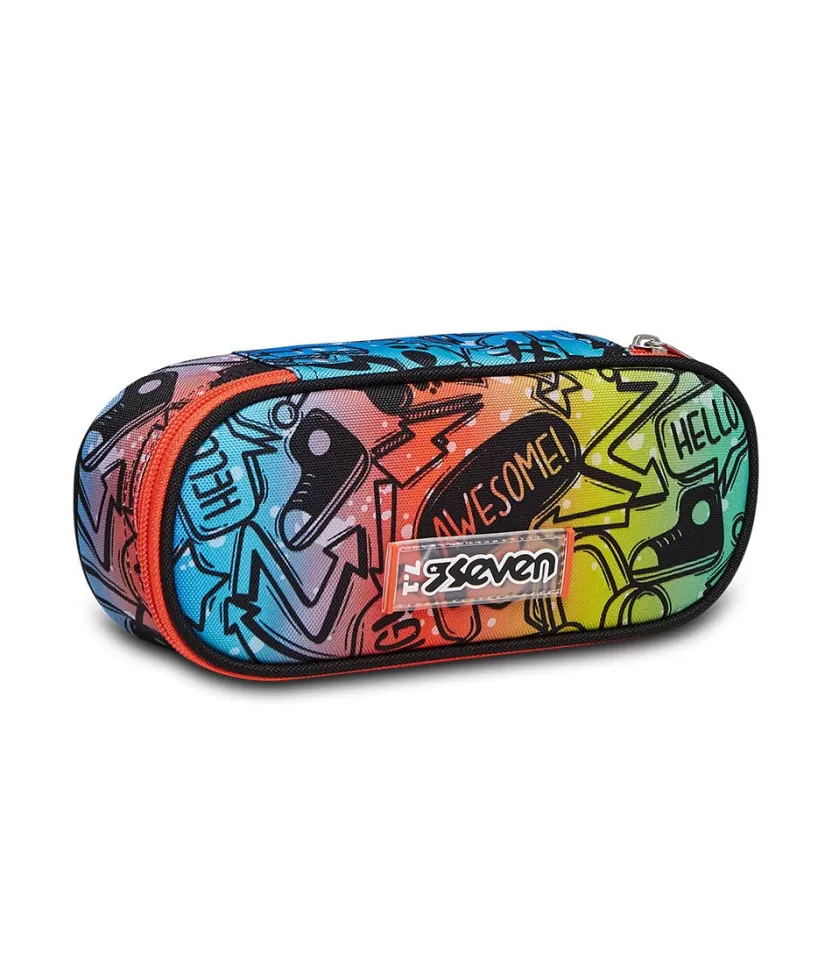 Portapenne Round | Seven Portapenne ® Round Plus - Fluo Stamp