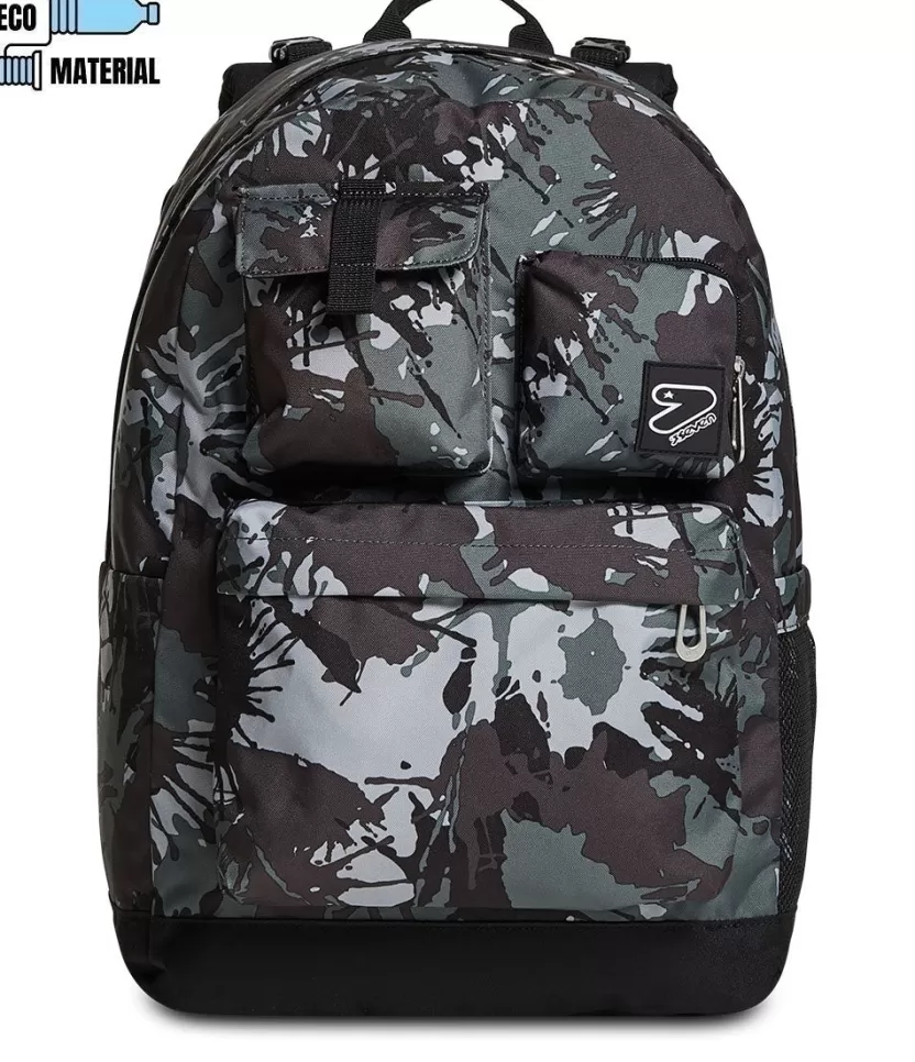 Zaini Reversibili | Seven Zaino ® Reversibile Pockets - The Double Mimetic Brown